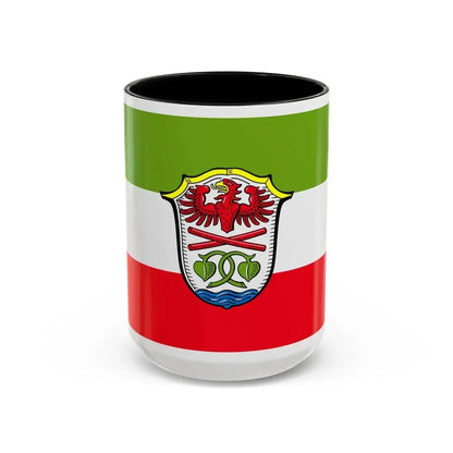 Flag of Miesbach Germany - Accent Coffee Mug 15oz Black - Go Mug Yourself