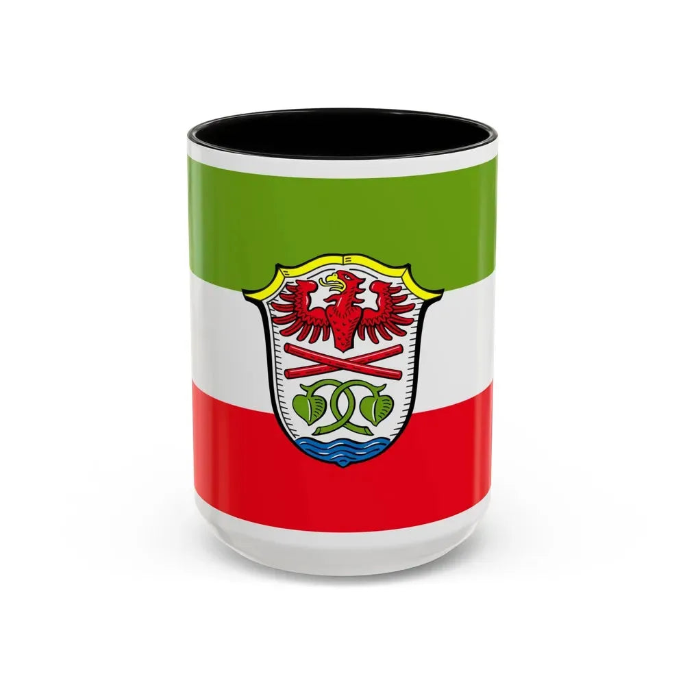 Flag of Miesbach Germany - Accent Coffee Mug 15oz Black - Go Mug Yourself