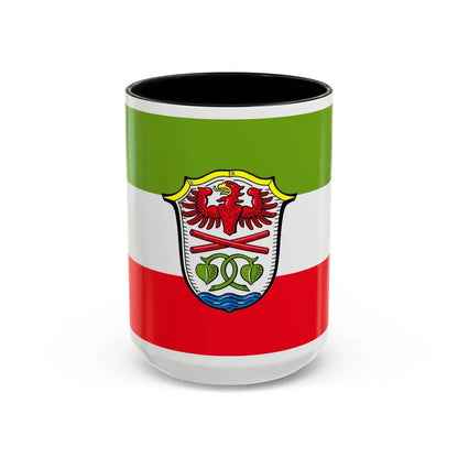 Flag of Miesbach Germany - Accent Coffee Mug 15oz Black - Go Mug Yourself