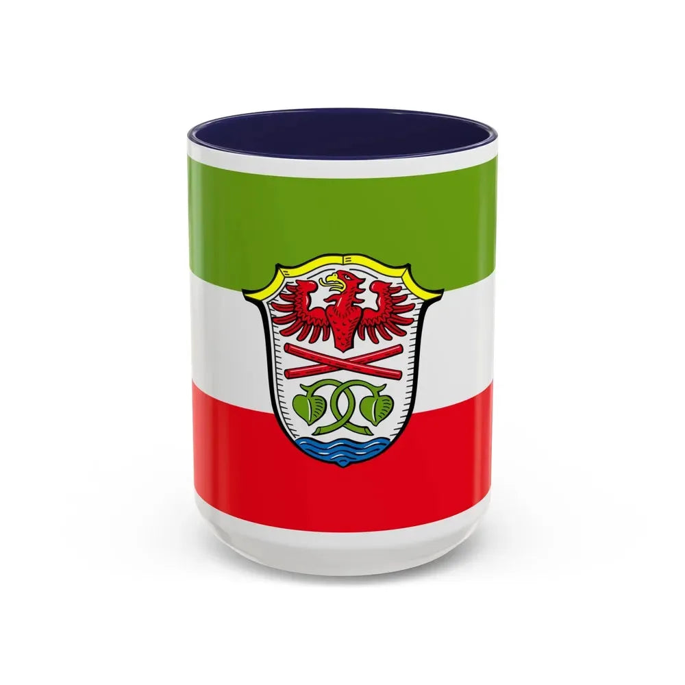 Flag of Miesbach Germany - Accent Coffee Mug 15oz Navy - Go Mug Yourself