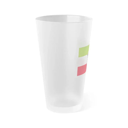 Flag of Miesbach Germany - Frosted Pint Glass 16oz - Go Mug Yourself