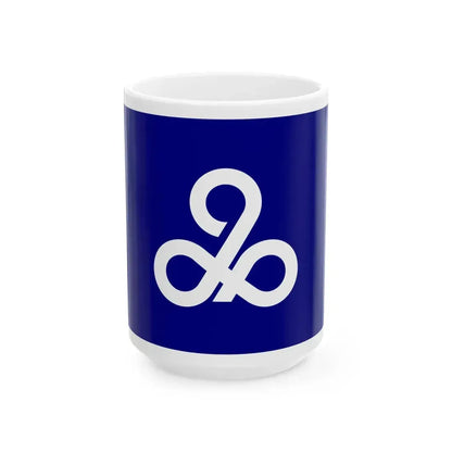 Flag of Miho Ibaraki (Japan) White Coffee Mug 15oz - Go Mug Yourself
