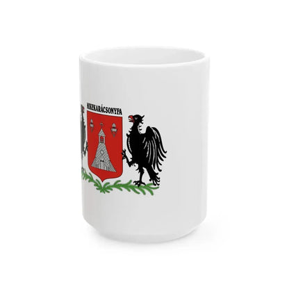 Flag of Mikekaracsonyfa (Hungary) White Coffee Mug 15oz - Go Mug Yourself