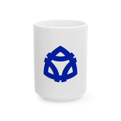 Flag of Miki Hyogo 1954-1966 (Japan) White Coffee Mug 15oz - Go Mug Yourself