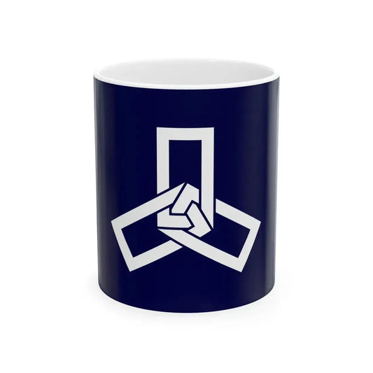 Flag of Mikuni Fukui 1968-2006 (Japan) White Coffee Mug 11oz - Go Mug Yourself