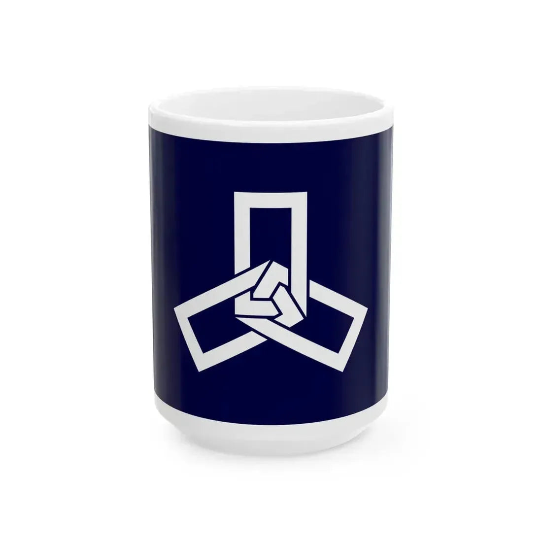 Flag of Mikuni Fukui 1968-2006 (Japan) White Coffee Mug 15oz - Go Mug Yourself