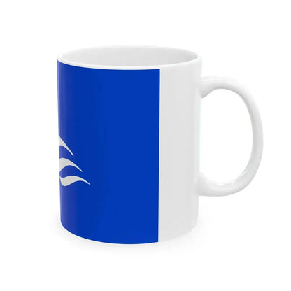 Flag of Mikurajima Tokyo no text (Japan) White Coffee Mug - Go Mug Yourself