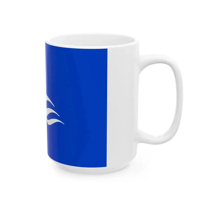 Flag of Mikurajima Tokyo no text (Japan) White Coffee Mug - Go Mug Yourself