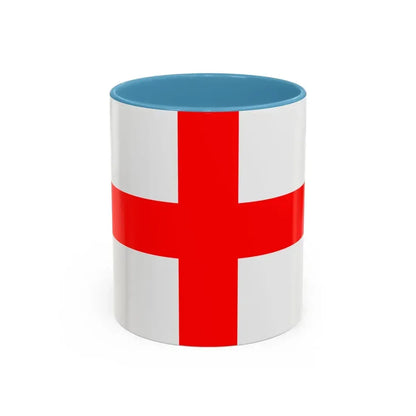 Flag of Milan Italy - Accent Coffee Mug 11oz Light Blue - Go Mug Yourself