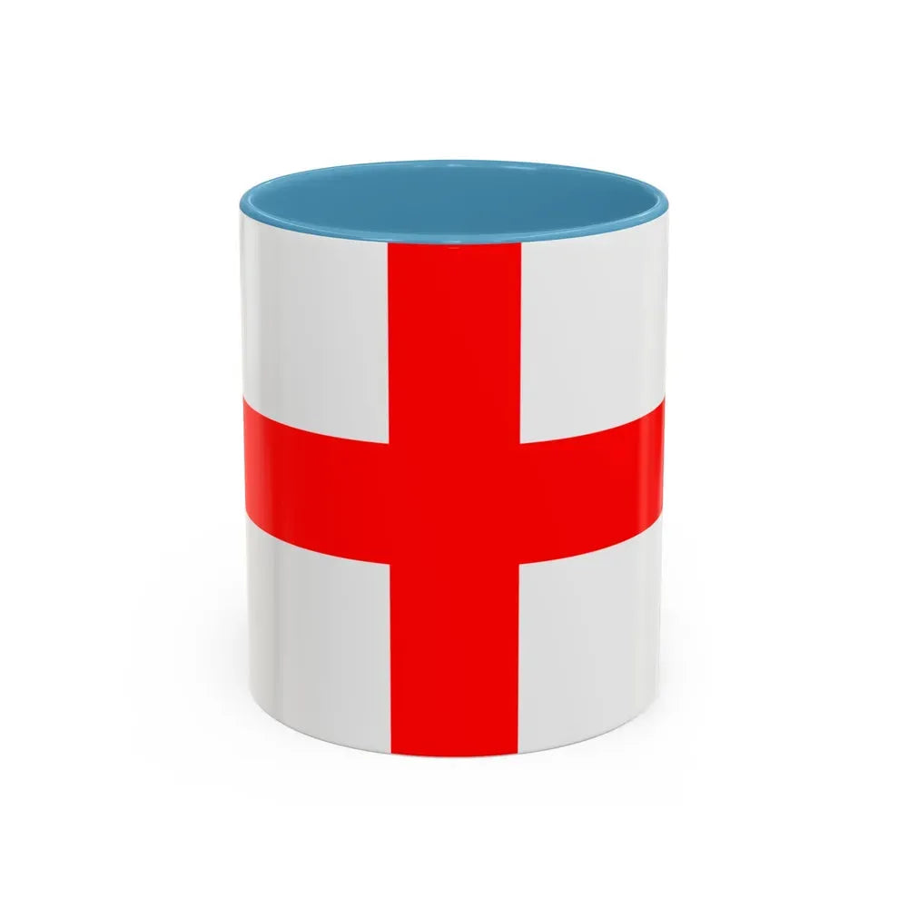Flag of Milan Italy - Accent Coffee Mug 11oz Light Blue - Go Mug Yourself