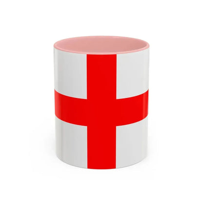 Flag of Milan Italy - Accent Coffee Mug 11oz Pink - Go Mug Yourself