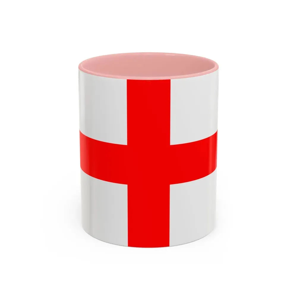 Flag of Milan Italy - Accent Coffee Mug 11oz Pink - Go Mug Yourself