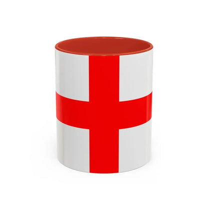 Flag of Milan Italy - Accent Coffee Mug 11oz Red - Go Mug Yourself