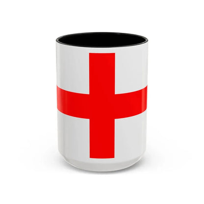Flag of Milan Italy - Accent Coffee Mug 15oz Black - Go Mug Yourself