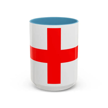 Flag of Milan Italy - Accent Coffee Mug 15oz Light Blue - Go Mug Yourself