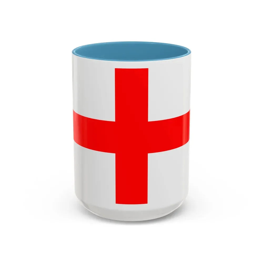 Flag of Milan Italy - Accent Coffee Mug 15oz Light Blue - Go Mug Yourself