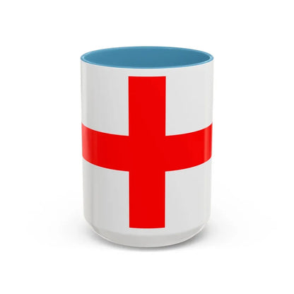 Flag of Milan Italy - Accent Coffee Mug 15oz Light Blue - Go Mug Yourself