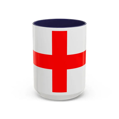 Flag of Milan Italy - Accent Coffee Mug 15oz Navy - Go Mug Yourself