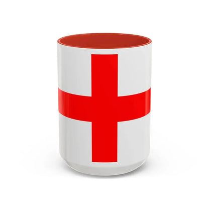 Flag of Milan Italy - Accent Coffee Mug 15oz Red - Go Mug Yourself