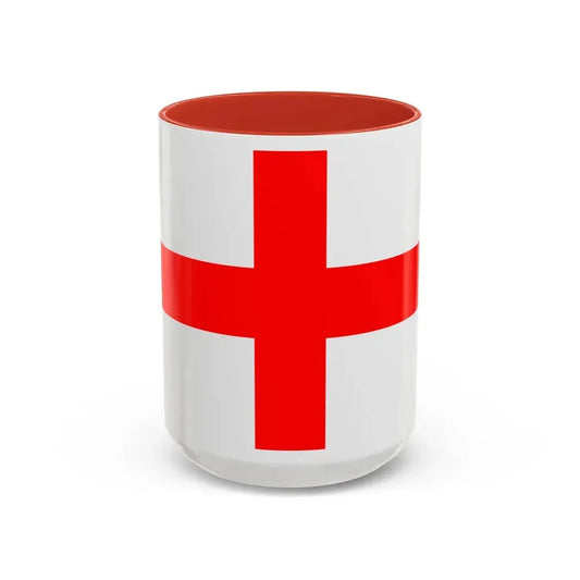 Flag of Milan Italy - Accent Coffee Mug 15oz Red - Go Mug Yourself