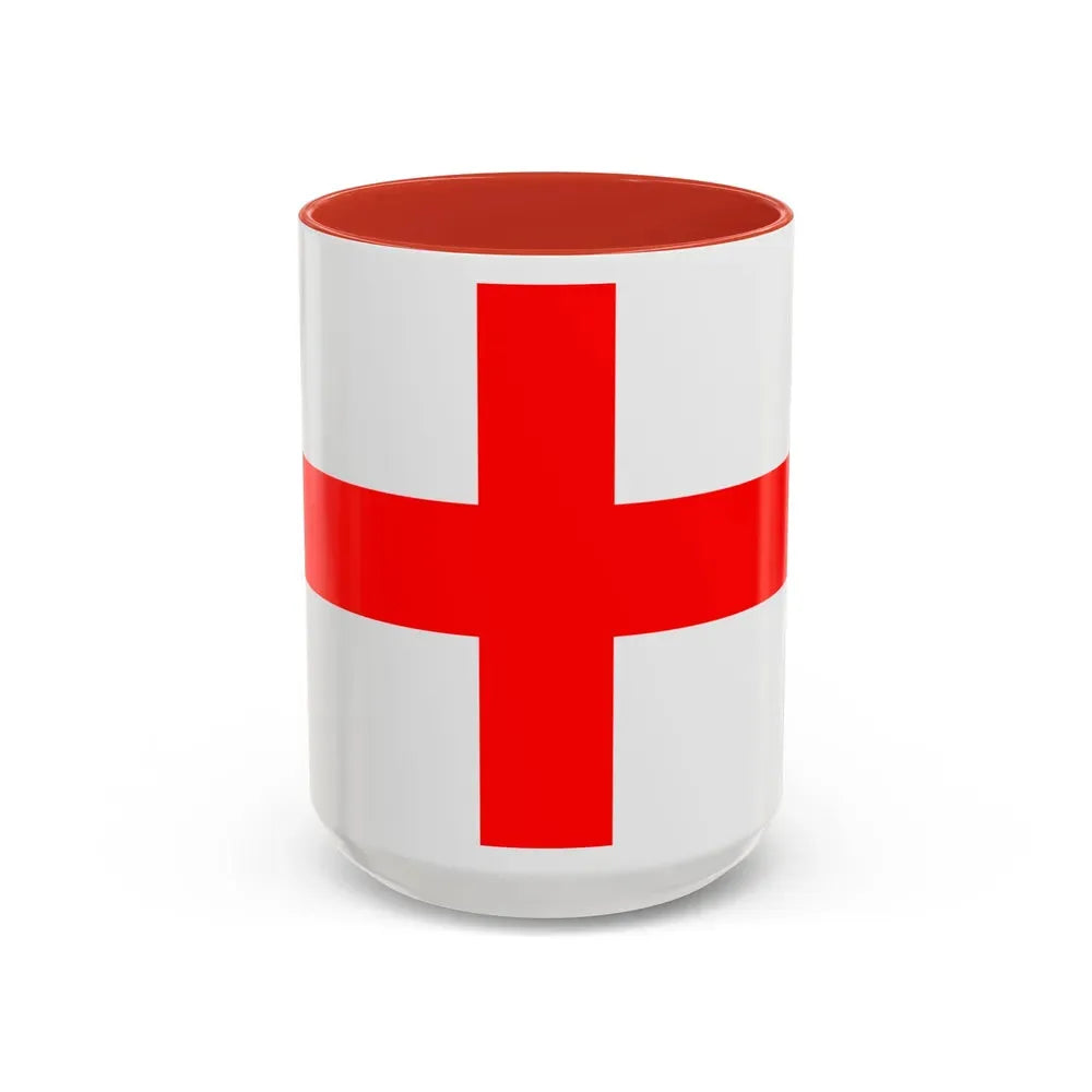 Flag of Milan Italy - Accent Coffee Mug 15oz Red - Go Mug Yourself