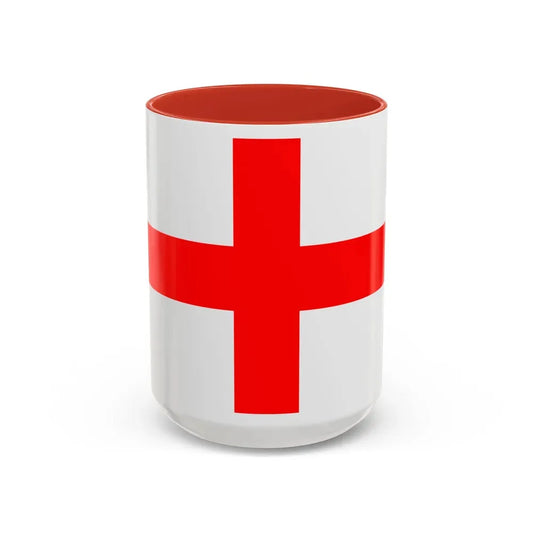 Flag of Milan Italy - Accent Coffee Mug 15oz Red - Go Mug Yourself