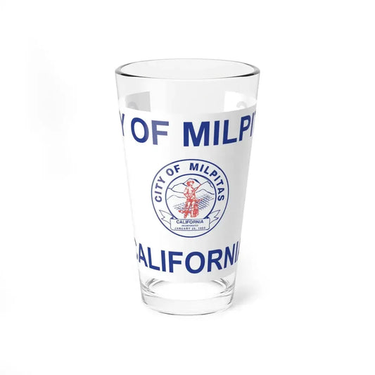 Flag of Milpitas, California - Pint Glass 16oz 16oz - Go Mug Yourself