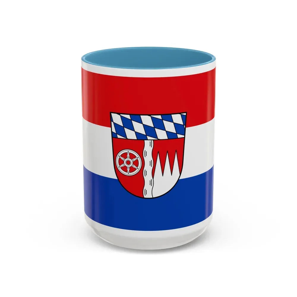 Flag of Miltenberg Germany - Accent Coffee Mug 15oz Light Blue - Go Mug Yourself
