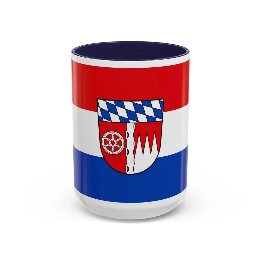 Flag of Miltenberg Germany - Accent Coffee Mug 15oz Navy - Go Mug Yourself