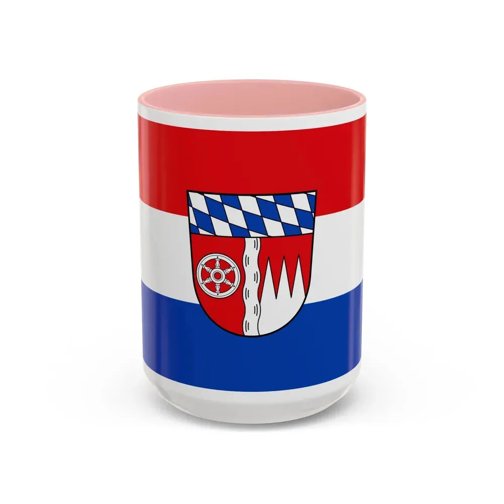 Flag of Miltenberg Germany - Accent Coffee Mug 15oz Pink - Go Mug Yourself