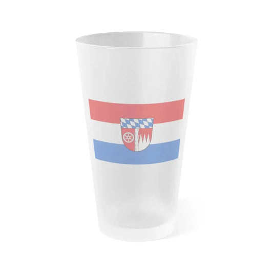 Flag of Miltenberg Germany - Frosted Pint Glass 16oz 16oz Frosted - Go Mug Yourself
