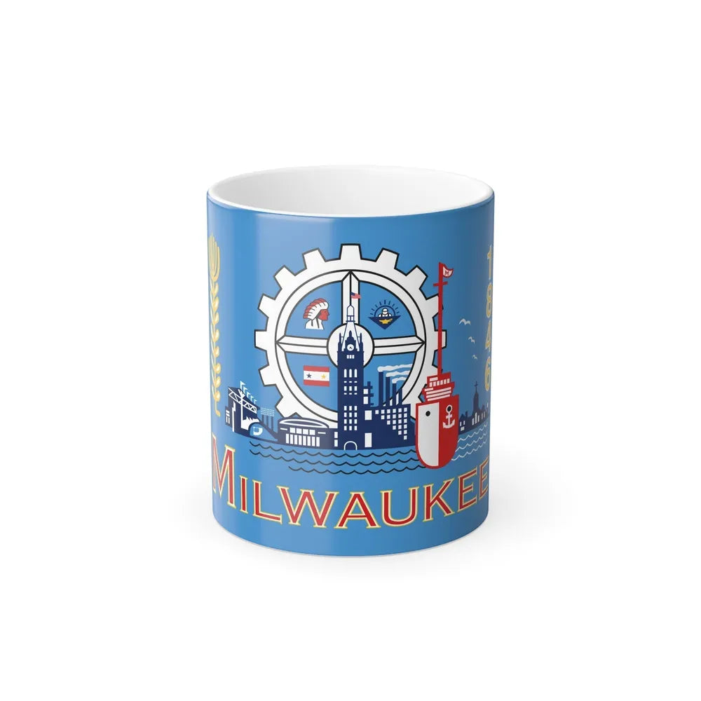 Flag of Milwaukee, Wisconsin - Color Changing Coffee Mug-11oz-Go Mug Yourself