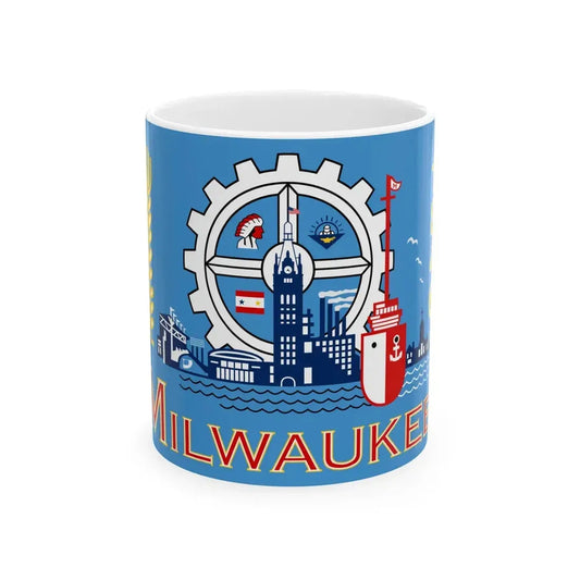 Flag of Milwaukee Wisconsin (United States) White Coffee Mug 11oz - Go Mug Yourself
