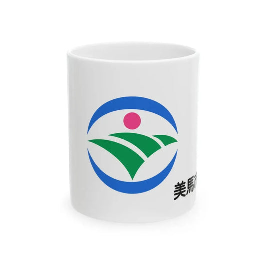 Flag of Mima Tokushima (Japan) White Coffee Mug 11oz - Go Mug Yourself