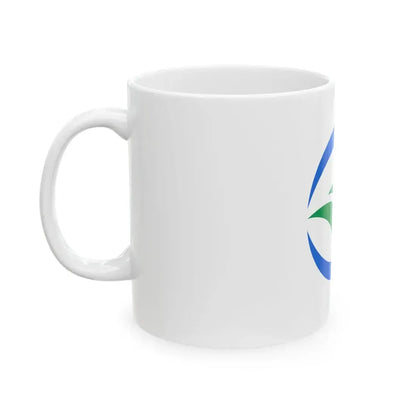 Flag of Mima Tokushima no text (Japan) White Coffee Mug - Go Mug Yourself