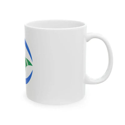 Flag of Mima Tokushima no text (Japan) White Coffee Mug - Go Mug Yourself