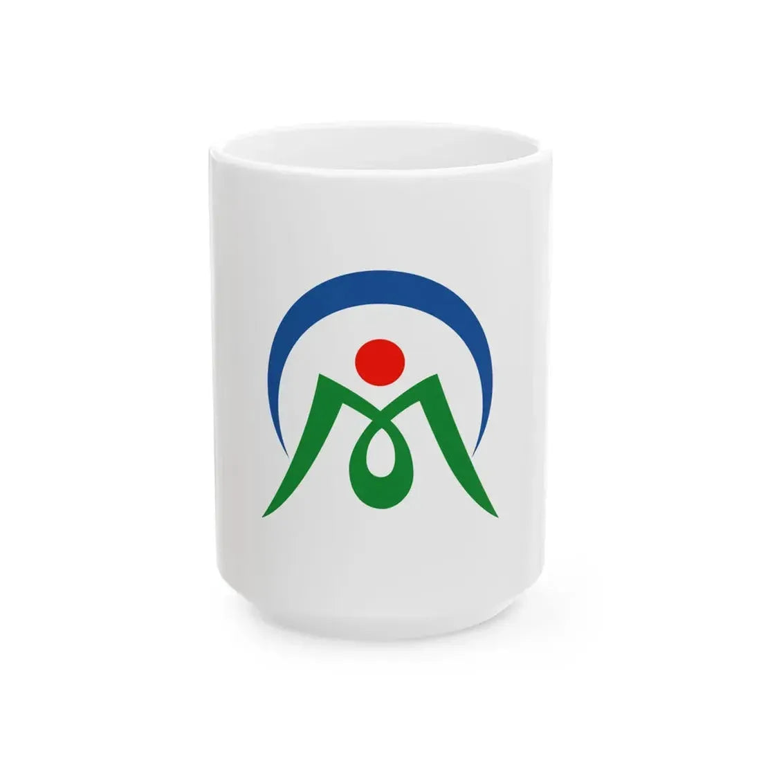 Flag of Mimasaka Okayama (Japan) White Coffee Mug 15oz - Go Mug Yourself