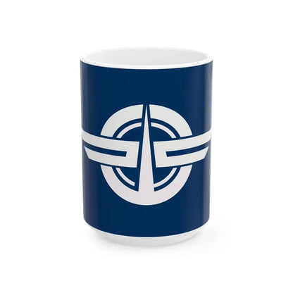 Flag of Minakami Gunma 1964-2005 (Japan) White Coffee Mug 15oz - Go Mug Yourself
