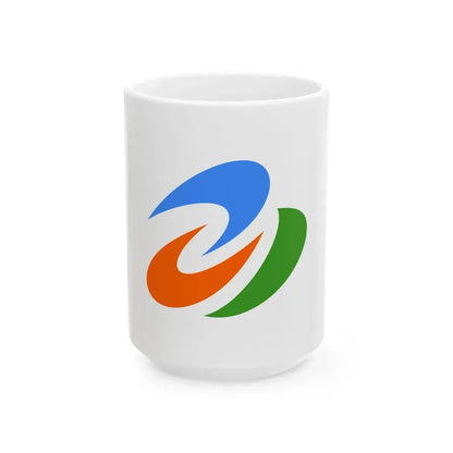 Flag of Minamiaizu Fukushima (Japan) White Coffee Mug 15oz - Go Mug Yourself