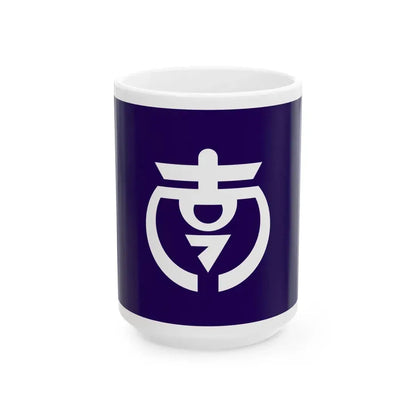 Flag of Minamifurano Hokkaido (Japan) White Coffee Mug 15oz - Go Mug Yourself