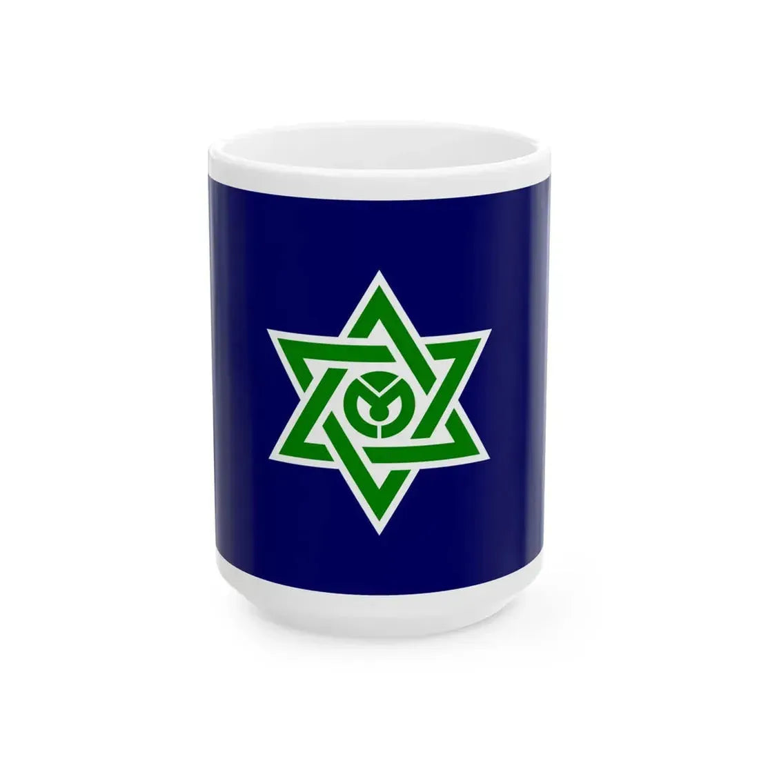 Flag of Minamikayabe Hokkaido 1959-2005 (Japan) White Coffee Mug 15oz - Go Mug Yourself