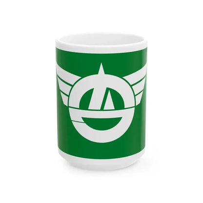 Flag of Minamiminowa Nagano (Japan) White Coffee Mug 15oz - Go Mug Yourself