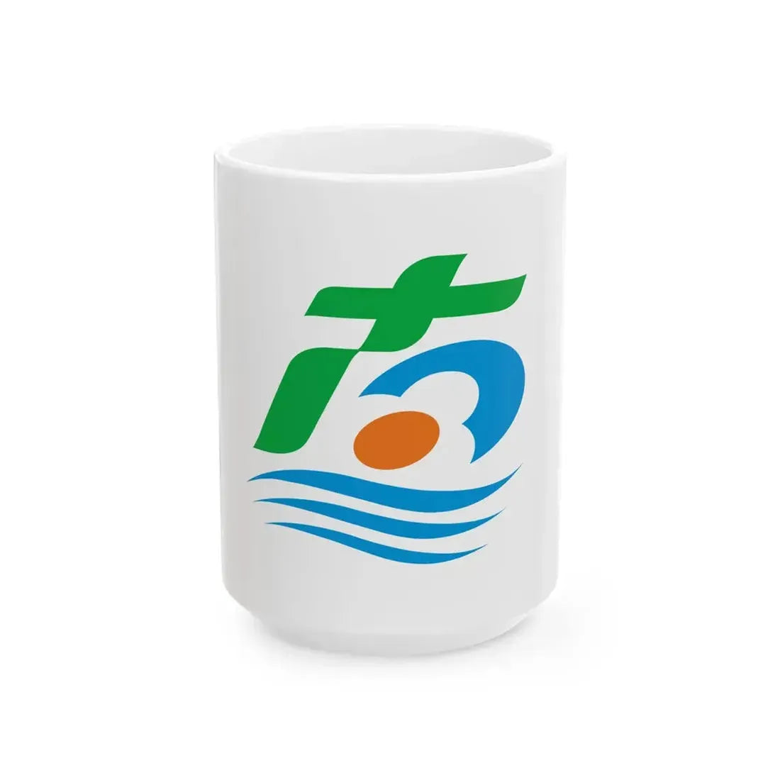 Flag of Minamisanriku Miyagi (Japan) White Coffee Mug 15oz - Go Mug Yourself