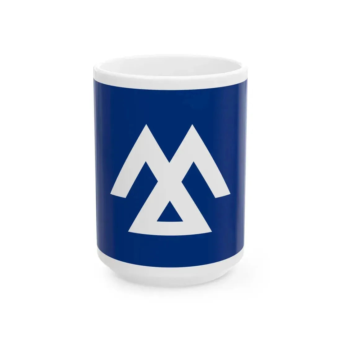 Flag of Minamishinano Nagano 1975-2005 (Japan) White Coffee Mug 15oz - Go Mug Yourself