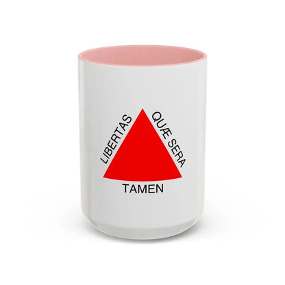 Flag of Minas Gerais Brazil - Accent Coffee Mug 15oz Pink - Go Mug Yourself