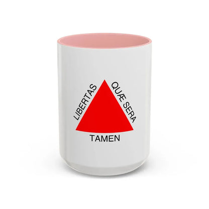 Flag of Minas Gerais Brazil - Accent Coffee Mug 15oz Pink - Go Mug Yourself