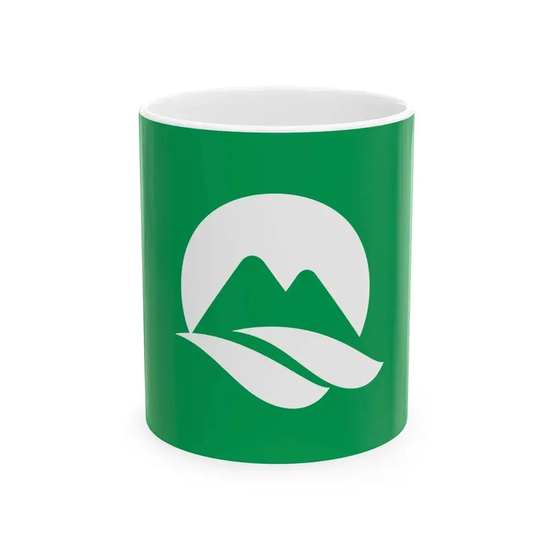 Flag of Mine Yamaguchi (Japan) White Coffee Mug 11oz - Go Mug Yourself