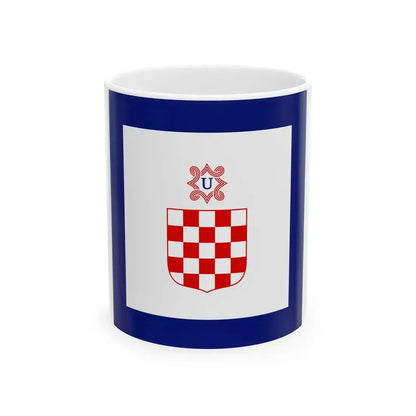 Flag of Minister in Independent State of Croatia (Croatia) White Coffee Mug 11oz - Go Mug Yourself