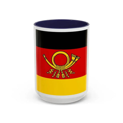 Flag of Minister of Deutsche Bundespost Germany - Accent Coffee Mug 15oz Navy - Go Mug Yourself