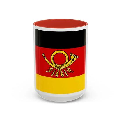 Flag of Minister of Deutsche Bundespost Germany - Accent Coffee Mug 15oz Red - Go Mug Yourself
